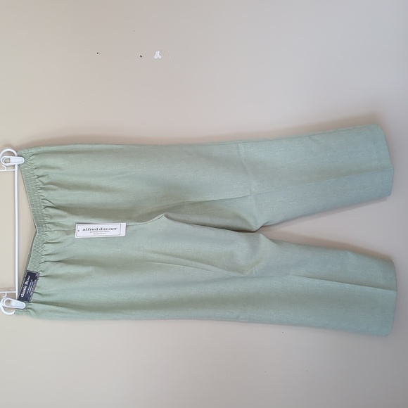 NWT Alfred Dunner Classic Fit Comfort Waist Pant 14 Proportioned Short Sage - Picture 7 of 16